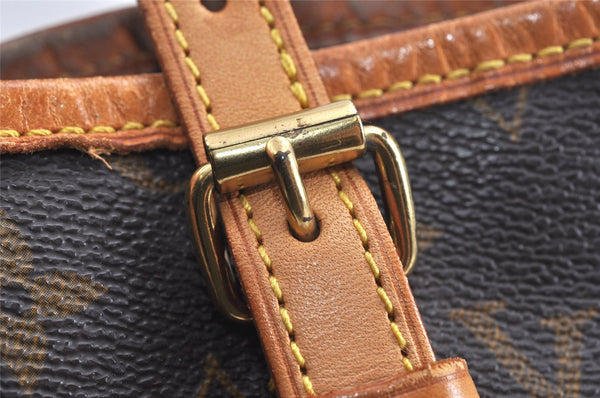 Authentic Louis Vuitton Monogram Bucket PM Shoulder Tote Bag M42238 LV 2440K