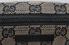 Authentic GUCCI Vintage Hand Bag Pouch Purse GG Canvas Leather 07198 Black 2441J