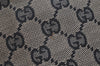 Authentic GUCCI Vintage Hand Bag Pouch Purse GG Canvas Leather 07198 Black 2441J