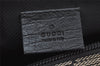 Authentic GUCCI Vintage Hand Bag Pouch Purse GG Canvas Leather 07198 Black 2441J