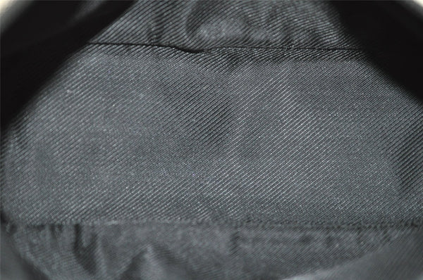 Authentic GUCCI Vintage Hand Bag Pouch Purse GG Canvas Leather 07198 Black 2441J