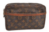 Authentic Louis Vuitton Monogram Compiegne 23 Clutch Hand Bag M51847 LV 2441K