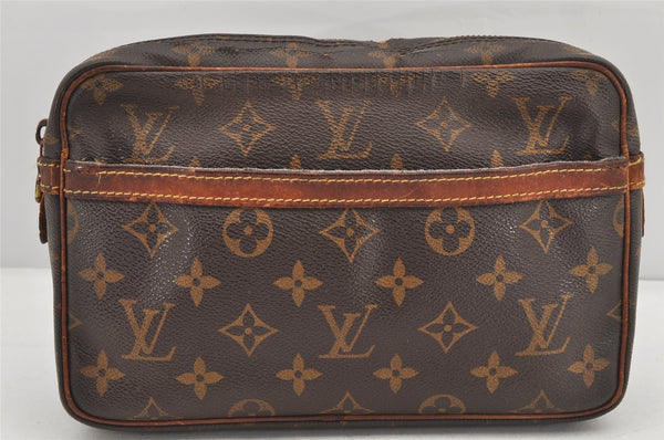 Authentic Louis Vuitton Monogram Compiegne 23 Clutch Hand Bag M51847 LV 2441K