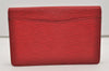 Authentic Louis Vuitton Epi Montaigne 23 Clutch Hand Bag Red M52667 LV 2442J