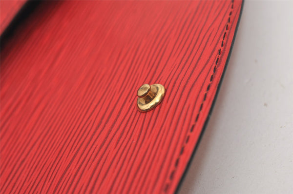 Authentic Louis Vuitton Epi Montaigne 23 Clutch Hand Bag Red M52667 LV 2442J