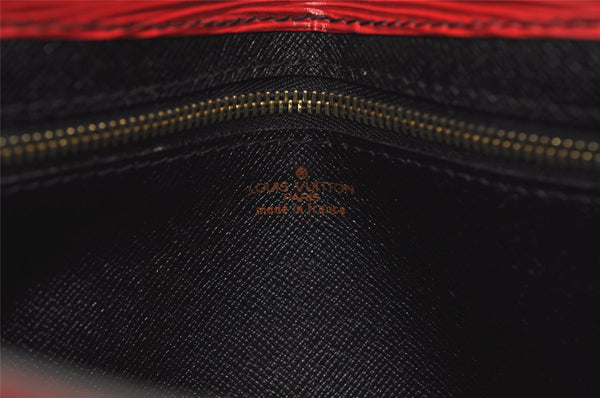 Authentic Louis Vuitton Epi Montaigne 23 Clutch Hand Bag Red M52667 LV 2442J