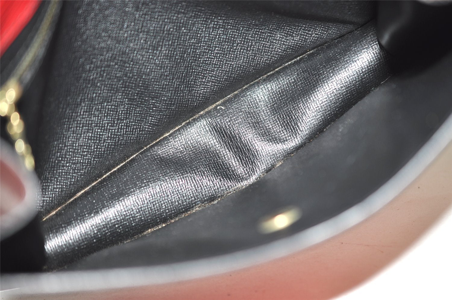 Authentic Louis Vuitton Epi Montaigne 23 Clutch Hand Bag Red M52667 LV 2442J