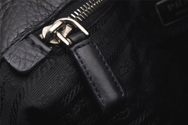 Authentic PRADA Vintage Leather Nappa Shoulder Hand Bag Black 2443I