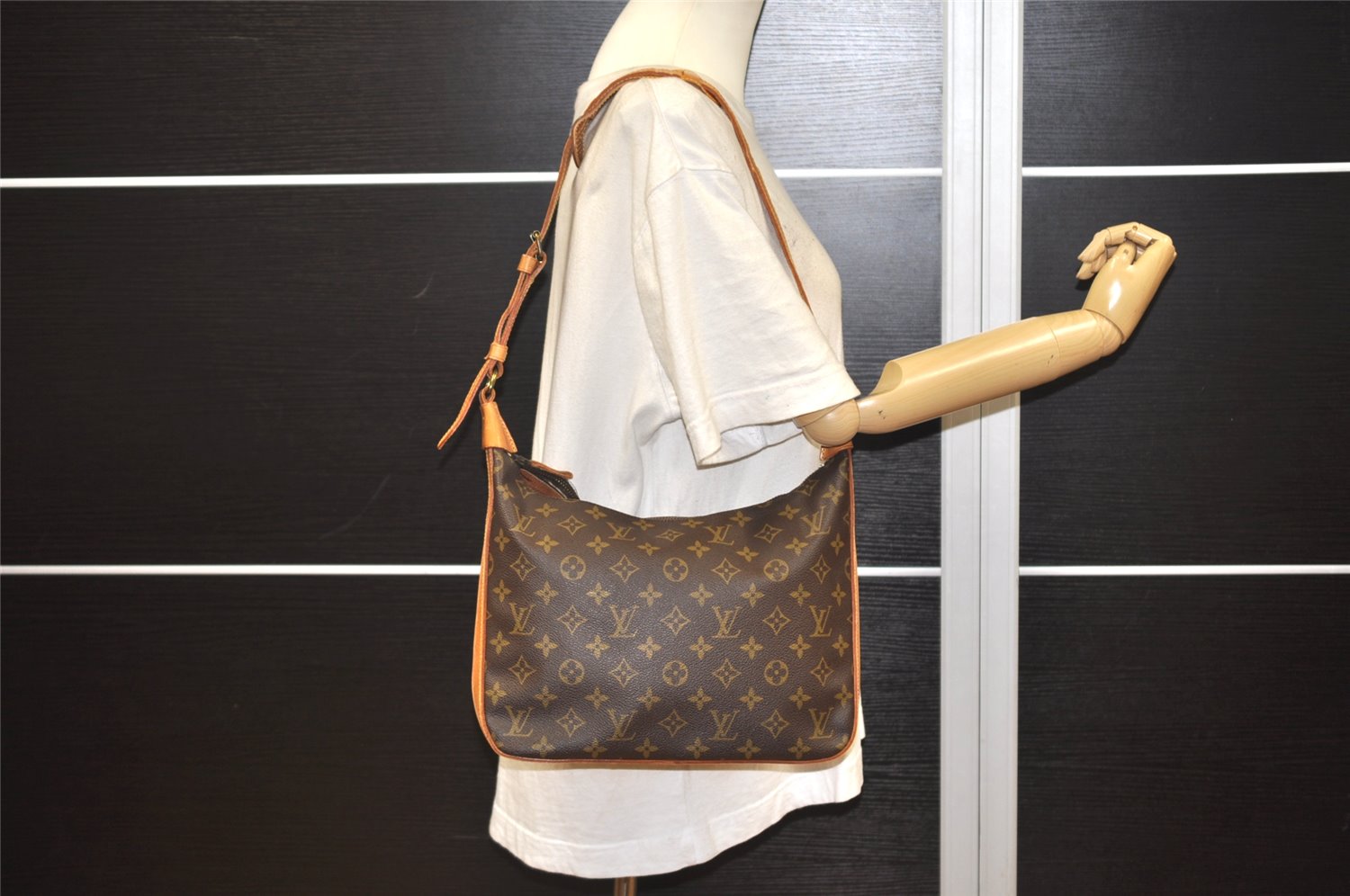 Authentic Louis Vuitton Monogram Boulogne 30 Shoulder Bag Old Model Junk 2443K
