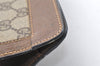 Authentic GUCCI Web Sherry Line Clutch Hand Bag GG PVC Leather Brown Junk 2444J