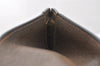 Authentic GUCCI Web Sherry Line Clutch Hand Bag GG PVC Leather Brown Junk 2444J