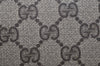 Authentic GUCCI Web Sherry Line Clutch Hand Bag GG PVC Leather Brown Junk 2444J