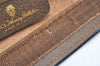 Authentic GUCCI Web Sherry Line Clutch Hand Bag GG PVC Leather Brown Junk 2444J