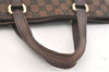 Authentic GUCCI Vintage Hand Tote Bag GG Canvas Leather 272347 Brown 2444K