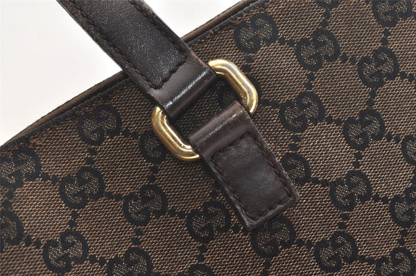 Authentic GUCCI Vintage Hand Tote Bag GG Canvas Leather 272347 Brown 2444K