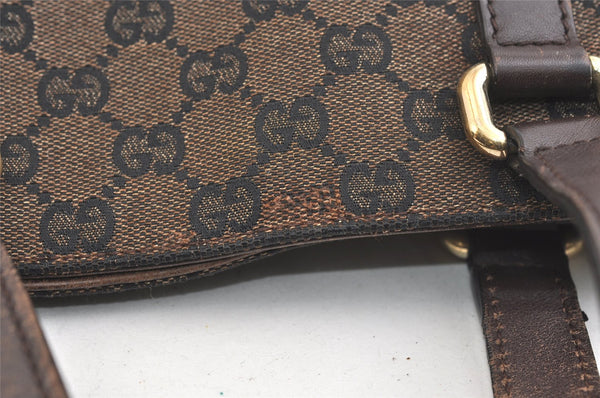 Authentic GUCCI Vintage Hand Tote Bag GG Canvas Leather 272347 Brown 2444K