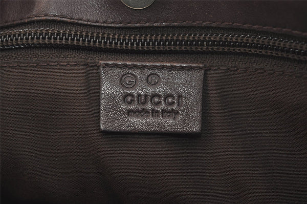 Authentic GUCCI Vintage Hand Tote Bag GG Canvas Leather 272347 Brown 2444K