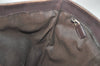 Authentic GUCCI Vintage Hand Tote Bag GG Canvas Leather 272347 Brown 2444K