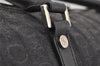 Authentic CELINE C Macadam Carriage Pattern Hand Bag Canvas Leather Black 2445I