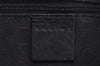 Authentic CELINE C Macadam Carriage Pattern Hand Bag Canvas Leather Black 2445I