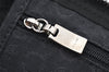 Authentic CELINE C Macadam Carriage Pattern Hand Bag Canvas Leather Black 2445I