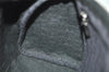 Authentic CELINE C Macadam Carriage Pattern Hand Bag Canvas Leather Black 2445I