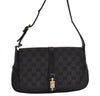 Auth GUCCI Jackie Shoulder Hand Bag GG Canvas Leather Black 0013824 Junk 2445J