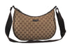 Authentic GUCCI Shoulder Cross Body Bag GG Canvas Leather 122790 Brown 2445K