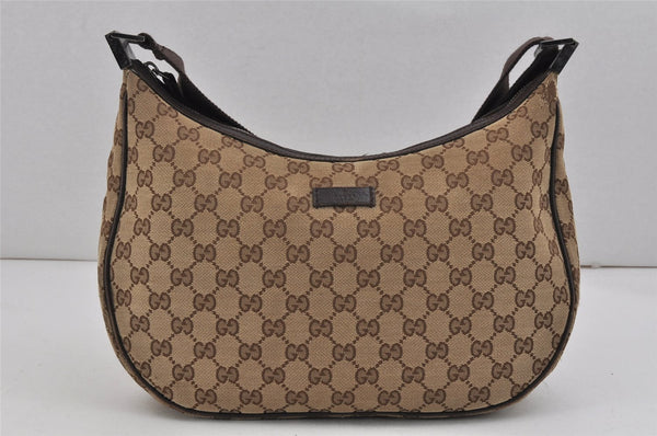 Authentic GUCCI Shoulder Cross Body Bag GG Canvas Leather 122790 Brown 2445K