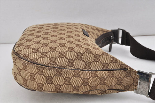 Authentic GUCCI Shoulder Cross Body Bag GG Canvas Leather 122790 Brown 2445K