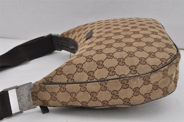 Authentic GUCCI Shoulder Cross Body Bag GG Canvas Leather 122790 Brown 2445K