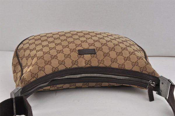 Authentic GUCCI Shoulder Cross Body Bag GG Canvas Leather 122790 Brown 2445K