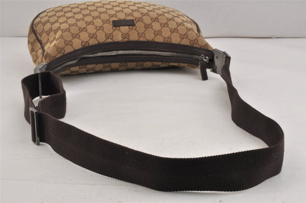Authentic GUCCI Shoulder Cross Body Bag GG Canvas Leather 122790 Brown 2445K