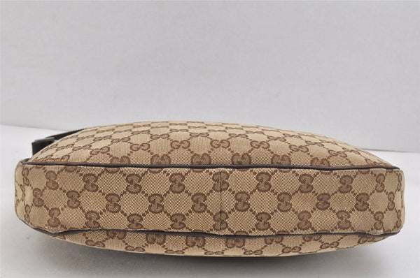 Authentic GUCCI Shoulder Cross Body Bag GG Canvas Leather 122790 Brown 2445K