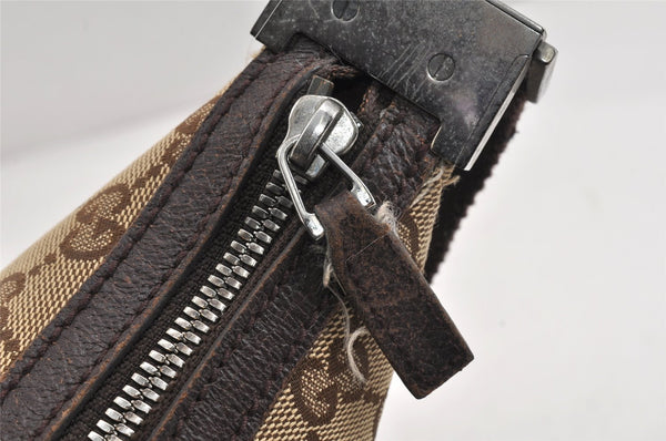 Authentic GUCCI Shoulder Cross Body Bag GG Canvas Leather 122790 Brown 2445K