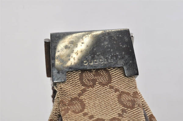 Authentic GUCCI Shoulder Cross Body Bag GG Canvas Leather 122790 Brown 2445K