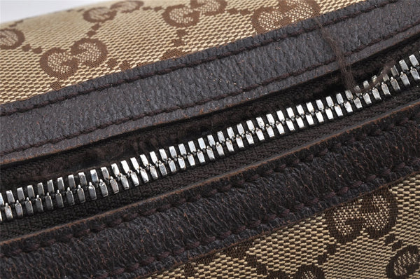 Authentic GUCCI Shoulder Cross Body Bag GG Canvas Leather 122790 Brown 2445K