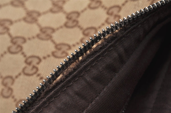 Authentic GUCCI Shoulder Cross Body Bag GG Canvas Leather 122790 Brown 2445K