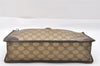 Authentic GUCCI Clutch Hand Bag Purse GG PVC Leather Brown Junk 2446J