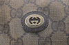 Authentic GUCCI Clutch Hand Bag Purse GG PVC Leather Brown Junk 2446J