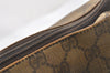 Authentic GUCCI Clutch Hand Bag Purse GG PVC Leather Brown Junk 2446J
