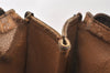 Authentic GUCCI Clutch Hand Bag Purse GG PVC Leather Brown Junk 2446J