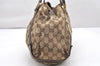 Authentic GUCCI Abbey Shoulder Tote Bag GG Canvas Leather 130736 Brown 2446K