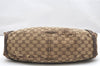 Authentic GUCCI Abbey Shoulder Tote Bag GG Canvas Leather 130736 Brown 2446K