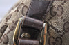 Authentic GUCCI Abbey Shoulder Tote Bag GG Canvas Leather 130736 Brown 2446K
