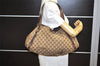 Authentic GUCCI Abbey Shoulder Tote Bag GG Canvas Leather 130736 Brown 2446K