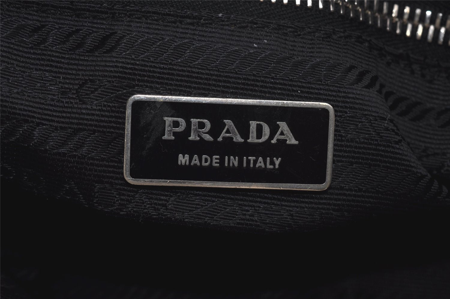 Authentic PRADA Nylon Tessuto Leather Shoulder Tote Bag Purse Black 2447I
