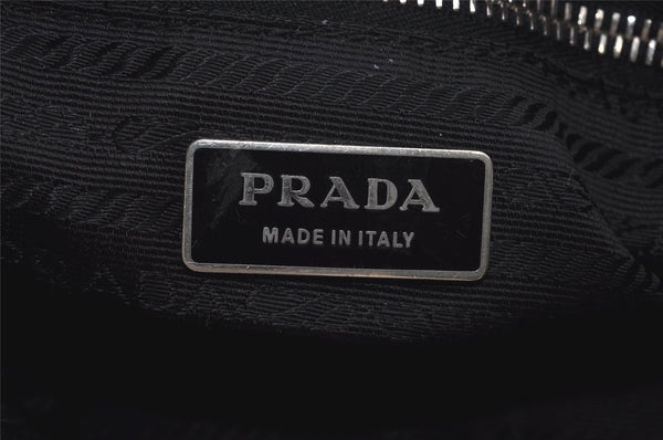 Authentic PRADA Nylon Tessuto Leather Shoulder Tote Bag Purse Black 2447I