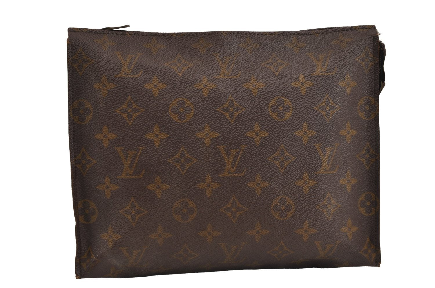 Auth Louis Vuitton Monogram Poche Toilette 26 Cosmetics Pouch Old Model LV 2447J