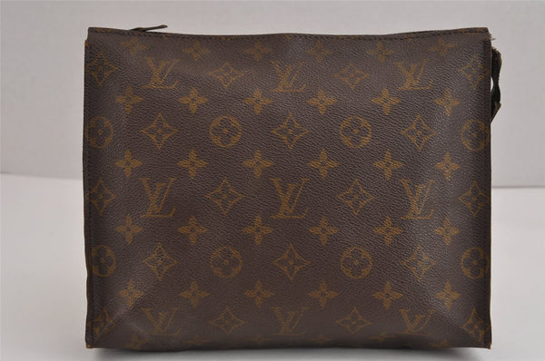Auth Louis Vuitton Monogram Poche Toilette 26 Cosmetics Pouch Old Model LV 2447J
